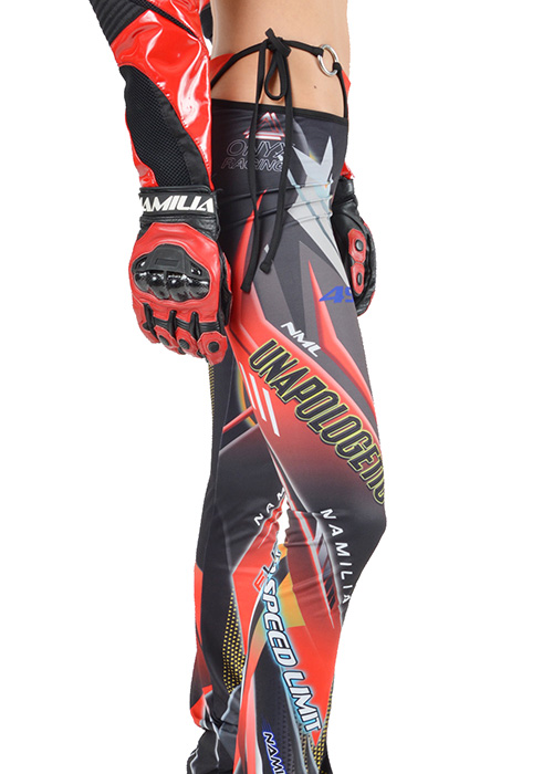 Racing Mesh Thong Pants Red