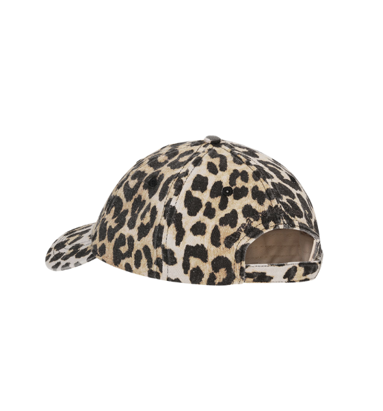 Leopard Washed Cotton Canvas Cap