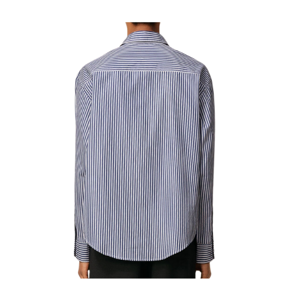 Royal Blue/White Embossed Adc Boxy Shirt