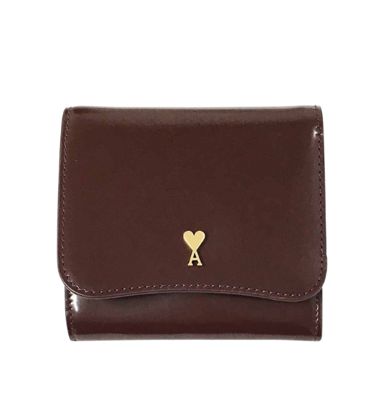 Cherry Glazed Leather Paris Compact Wallet