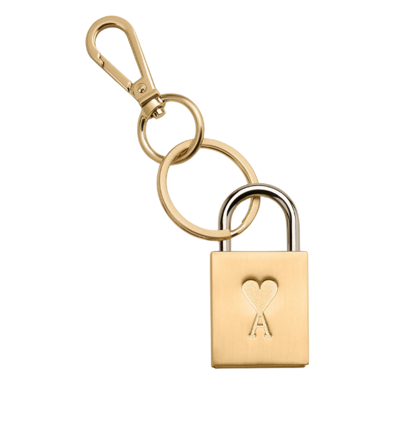 Gold/Silver Metal Adc Padlock Keyring