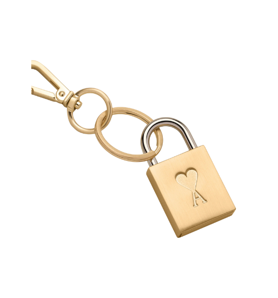 Gold/Silver Metal Adc Padlock Keyring