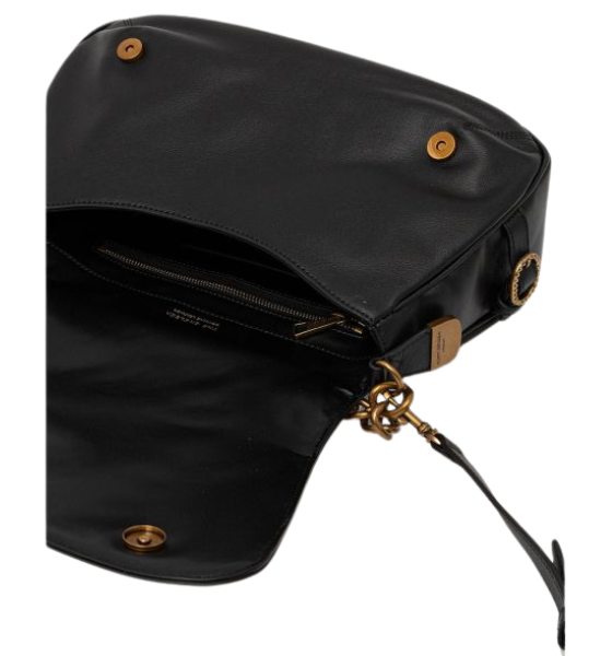Black Leather Chelsea Soft Saddle Bag