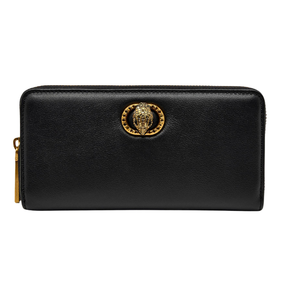 Black Chelsea Zip Around Wallet