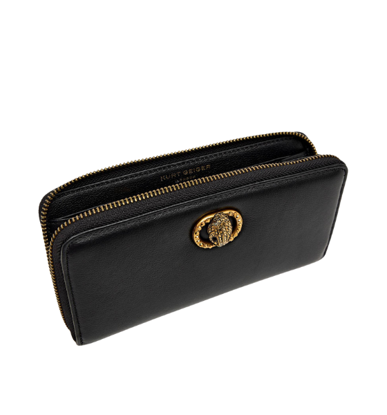 Black Chelsea Zip Around Wallet