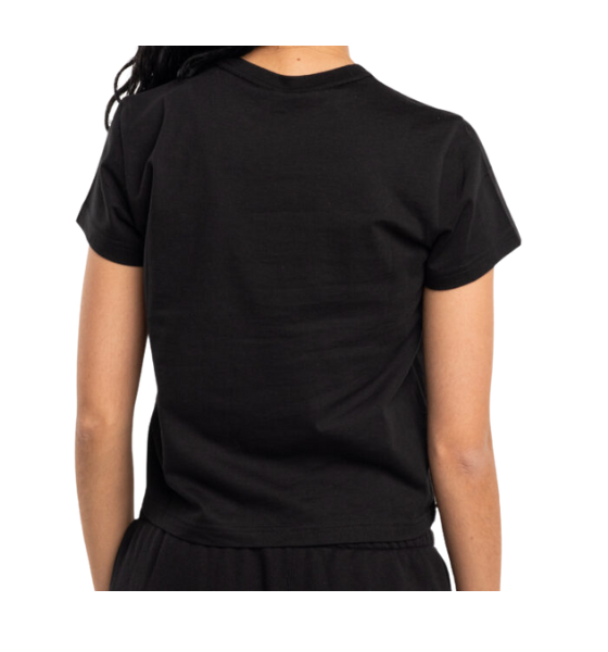Black Essential Jersey Shrunken Tee W/ Puff Logo