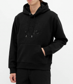 KENZO BLACK EMBOSSED TIGER HOODIE