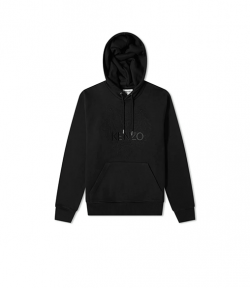 KENZO BLACK EMBOSSED TIGER HOODIE