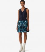 KENZO NAVY BLUE SLEEVELESS DRESS MIXED FA