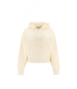 KENZO ECRU BOXY HOODIE FLOCKING TIGER
