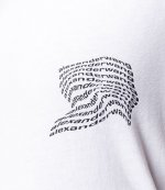 ALEXANDER WANG HIGH TWIST JERSEY SS TEEW/WARPED LOGO PRINT TOP