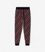 KENZO MEDIUM RED MONOGRAM JOGPANTS