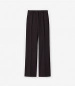 KENZO DARK BROWN SLIM FLAPE PANTS